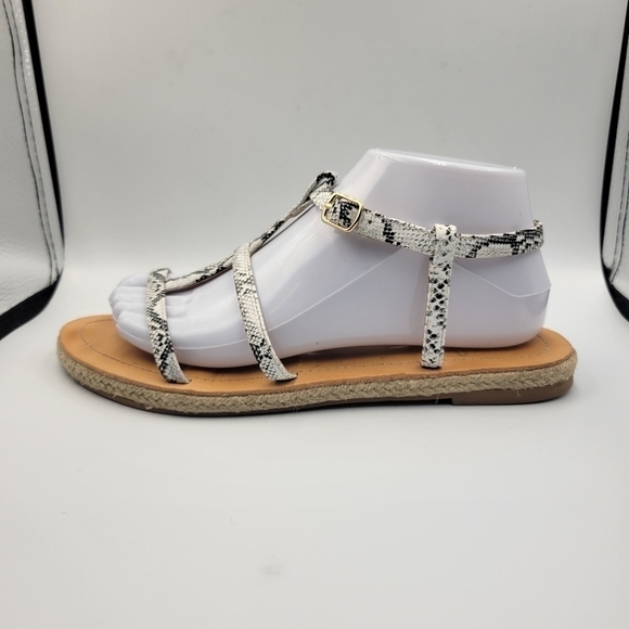 Lulus Akina Natural Snake Espadrille Gladiator Sandals Sz 7.5 - Picture 8 of 10
